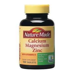  Nature Made Calcium Magnesium & Zinc + Vitamin D 100 