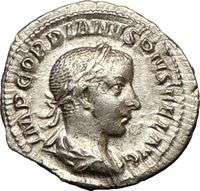 GORDIAN III 240AD Denarius Ancient Silver Roman Coin DIANA TORCH 