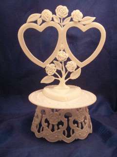 Cake top stand accessories plastic 2 heart back & base  