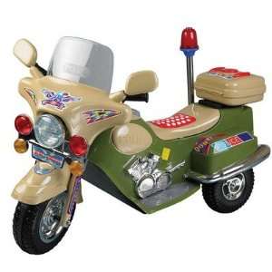   80 KB1058 Police Cruiser Battery Operated Bike in Green: Toys & Games