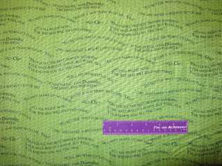 WIZARD OF OZ Movie Line Dorothy Toto Quote Fabric BTFQ  