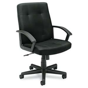  VL602 Managerial Mid Back Chair, Black Fabric: Kitchen 