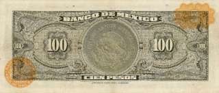 Mexico: $ 100 Pesos Hidalgo *** Nov 8, 1961 *** Scan.  