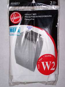 Hoover W2 Genuine Hepa Bags 401080W2 Windtunnel 2  