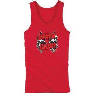 Icon Death or Glory Boy Beater Womens Tank Top Casual Shirt   Red 