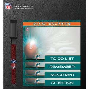  Turner Miami Dolphins Magnetic To Do Notes, 4 Pack 