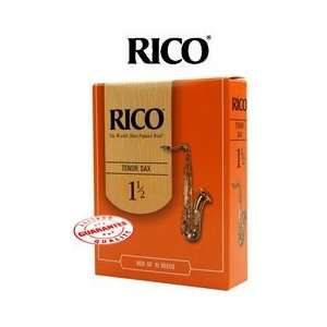  RICO TENOR SAXOPHONE REEDS BOX OF 10   2.5 Size: Musical 