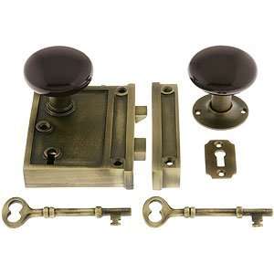  Rim Lock Door Locks. Antique Brass Vertical Rim Lock Set 