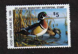 DE9 Delaware State Duck Stamp. 1988 MNH. OG  