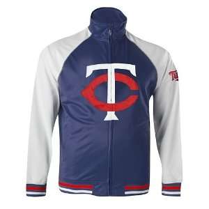 Majestic Minnesota Twins Cap Tricot Track Jacket   Big and 