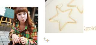 564 Korean Fashion cutie big star shape Earrings  