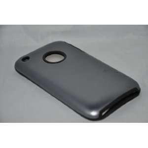  iPhone 3G Gray Metal over Silicone case cover Everything 