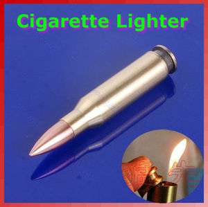 Bullet Shaped Shell Metal Refillable Cigar Jet Flame Cigarette 