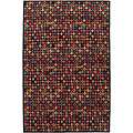 Nepalese Hand knotted Black Bottle Cap Wool Rug (2 x 3 