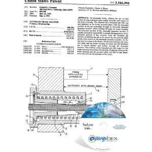    NEW Patent CD for AUTOMATIC BRAKE ADJUSTER 