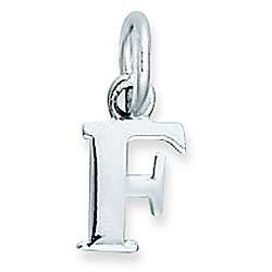 Sterling Silver F Initial Charm  
