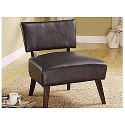 Espresso Bicast Leather Lounge Accent Chair  Overstock