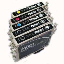 Epson T060 Black/ Color Ink Cartridges (Remanufactured) (Pack of 5 