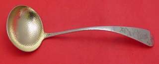 ANTIQUE HAMMERED BY WHITING STERLING SOUP LADLE FIGURAL  