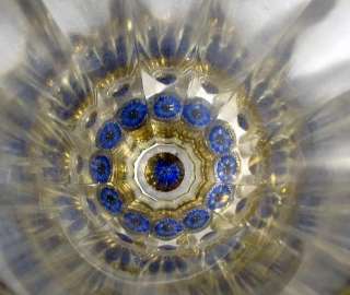 Antique Bohemian Zwischengoldglas Art Glass Cut Crystal Beaker Shot 