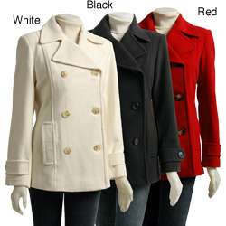 AK Anne Klein Womens Double breasted Pea Coat  