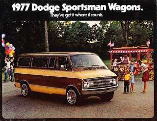 1977 Dodge Sportsman Wagon Van Deluxe Sales Brochure  