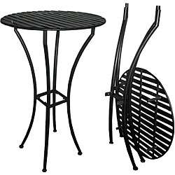 Easy to Assemble Iron Bar Table   Black  Overstock