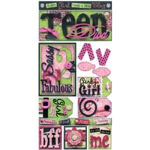   12 Inch Teen Chic Cardstock Stickers Teen Diva: Arts, Crafts & Sewing