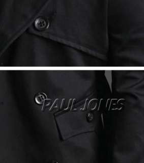 Trendy/Handsome Men’s Peacoat Trench Slim Fit Jackets Coats Overcoat 