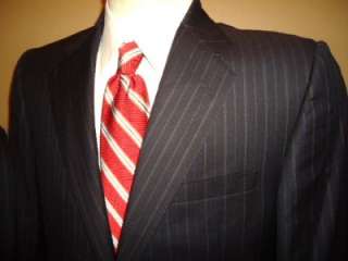 HICKEY FREEMAN MADISON SUIT 42R NAVY BLUE PS HAND STITCED EXCELLENT 