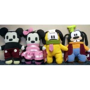 Mickey Mouse Clubhouse Set of 4 Unique 9 Plush Dolls Including Mickey 