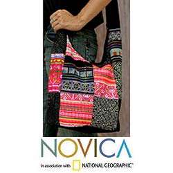 Hmong Tradition Cotton Sling Tote Bag (Thailand)  
