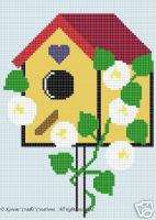 Crochet Patterns   BIRD HOUSE afghan pattern  