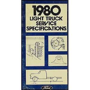   Ford Pickup and Van Service Specifications Book Original Ford Books