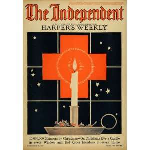  1917 Cover The Independent Candle Christmas Red Cross 