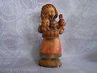 ANRI CARVED WOODEN FIGURE   GUITARIST/ GUITAR PLAYER   5 TALL  