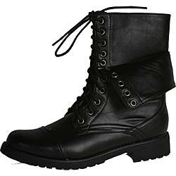 Neway by Beston Womens legend 03 Black Combat Boots  