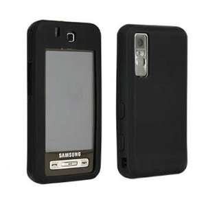   SKIN WITH TOPCOVER FOR SAMSUNG BEHOLD SGH T919 / BLACK: Electronics