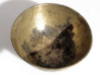 CHINESE SMALL ENGRAVED BRASS BOWL  