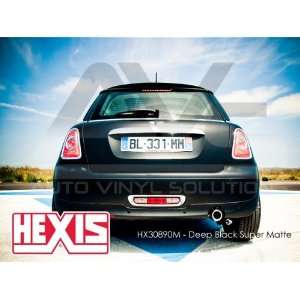  HEXIS Deep Black Super Matte Vinyl Car Wrap Film Sheet 6ft 