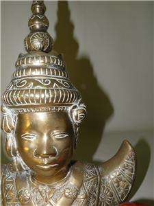 Antique Chinese Burmese Bronze Buddha Statue 15  