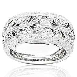   4ct TDW Diamond Floral Wedding Band (H I, SI)  Overstock