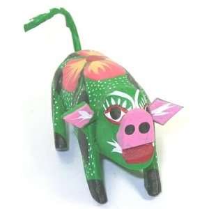 Pig Miniature Oaxacan Wood Carving:  Home & Kitchen