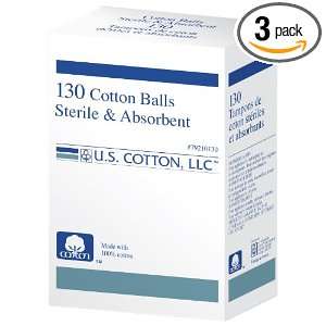  U.S. Cotton Cotton Balls, Sterile & Absorbent, Medium, 130 