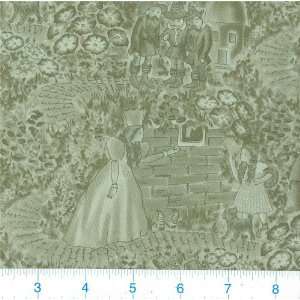  45 Wide Munchkinland Green Fabric By The Yard: Arts 