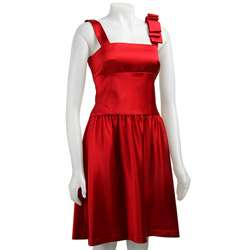   for Maggy Boutique Womens Cherry Red Satin Dress  