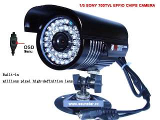 Outdoor 1/3 SONY 700tvl sony ccd 36pcs LED IR camera surveillance 