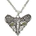 Pewster Crystal Celtic Dragon Heart Necklace