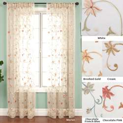 Fleur Rod Pocket 120 inch Curtain Panel  
