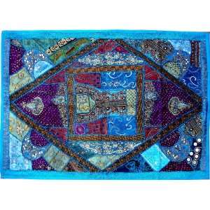  Gorgeous Hand Embroidered Wall Hanging Tapestry, Extensive 